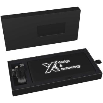 SCX.design P30 8000 mAh light-up solar power bank Black