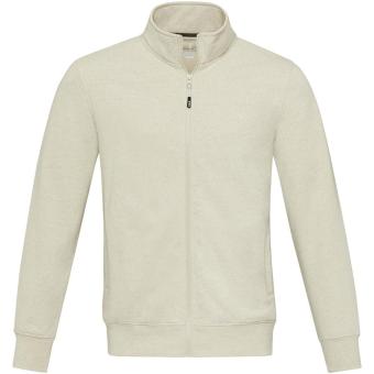 Galena unisex Aware™ recycled full zip sweater, oatmeal Oatmeal | XS