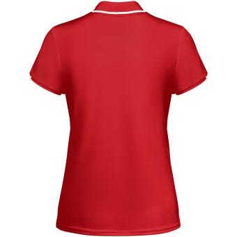 Tamil short sleeve women's sports polo, red/white Red/white | L