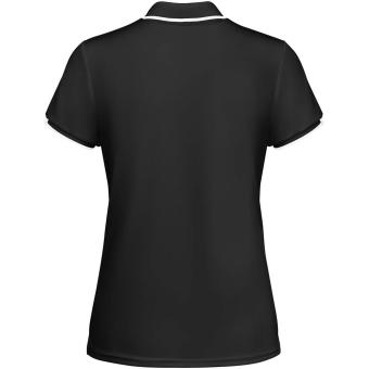 Tamil short sleeve women's sports polo, black/white Black/white | L