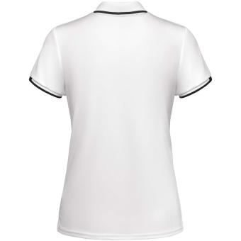 Tamil short sleeve women's sports polo, white/black White/black | L