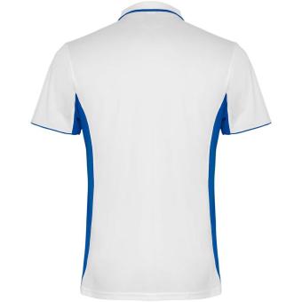 Montmelo short sleeve unisex sports polo, white/royal White/royal | L