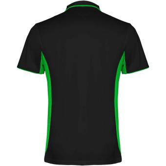 Montmelo short sleeve unisex sports polo, black, lime Black, lime | L