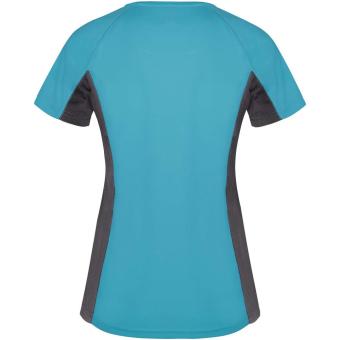 Shanghai short sleeve women's sports t-shirt, turquoise, dark lead Turquoise, dark lead | L