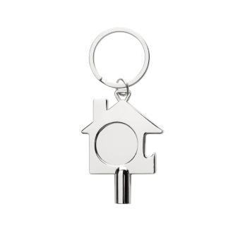 XD Collection RCS recycled zinc alloy 3 in 1 keychain Silver