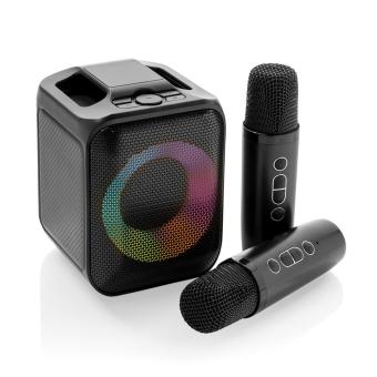 XD Collection Singvibe RCS recycled plastic karaoke set with double mic Black