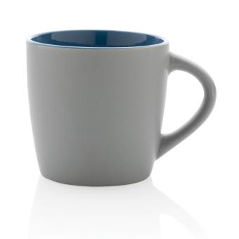 XD Collection Ceramic mug with coloured inner 300ml Blue/grey
