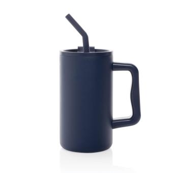 XD Collection Cube RCS certified recycled steel mug 800ml Navy