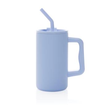 XD Collection Cube RCS certified recycled steel mug 800ml Light blue