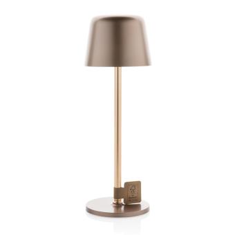 XD Collection Zenic USB Tischleuchte aus RCS recyceltem Kunststoff Bronze