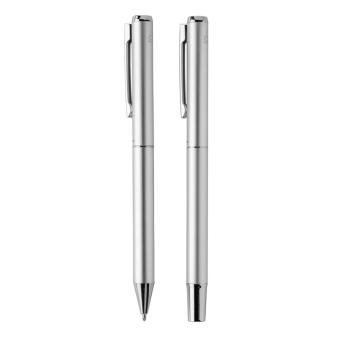 Swiss Peak Cedar RCS certified recycled aluminum pen set Silver