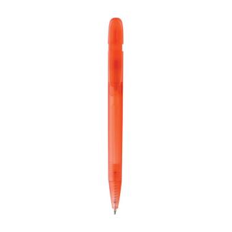 XD Collection Devin transparenter Stift aus GRS zertifiziertem rABS Rot