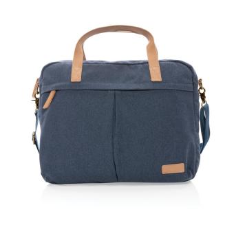 XD Collection Impact AWARE™ 16 oz. recycled canvas laptop bag Aztec blue