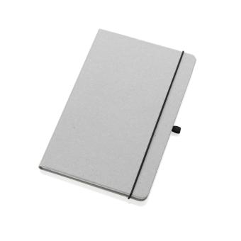 XD Collection Recycled leather hardcover notebook A5 Light grey