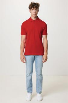 Iqoniq Yosemite Piqué-Poloshirt aus recycelter Baumwolle, rot Rot | XL