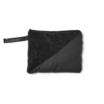 VINGA GRS RPET active dry towel 40 x 80cm Black