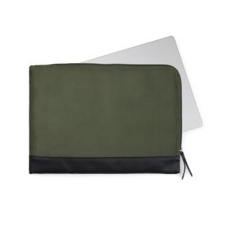 VINGA Marlow 16" Laptop Sleeve aus RCS recyceltem Polyester, grün Grün, schwarz