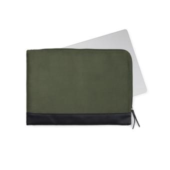 VINGA Marlow RCS recycled polyester 14" laptop sleeve, green Green, black