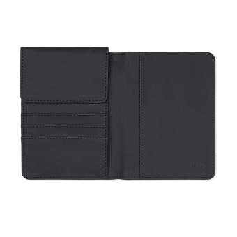 VINGA Baltimore RCS recycled polyester RFID passport cover Black