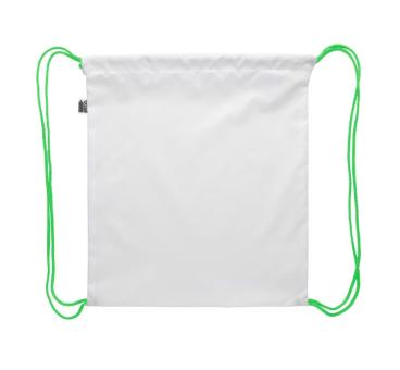 CreaDraw Kids RPET custom drawstring bag for kids White/green