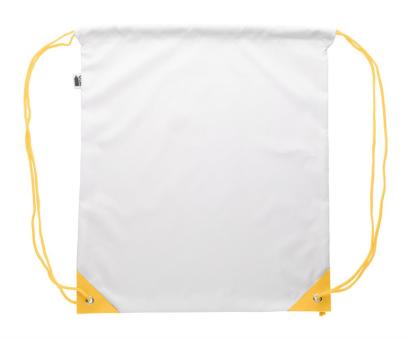 CreaDraw Plus RPET custom drawstring bag White/yellow