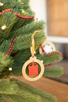 DoubleTree Weihnachstbaumschmuck, natur Natur,rot