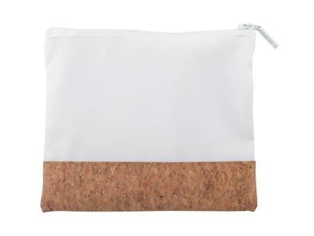 CreaBeauty Cork S custom cosmetic bag, nature Nature,white