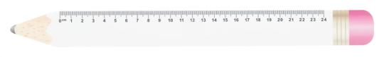 Sharpy 24 24 cm ruler, pencil White