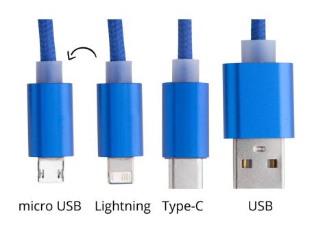 Scolt USB charger cable Aztec blue