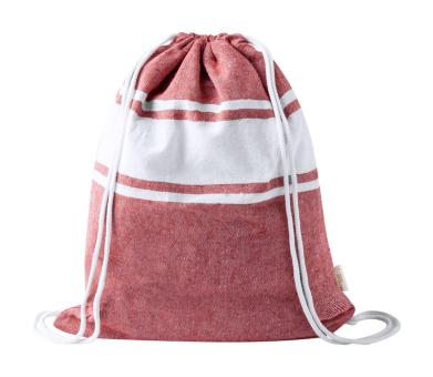 Carey beach towel and drawstring bag Red