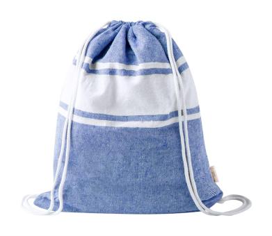 Carey beach towel and drawstring bag Dark blue