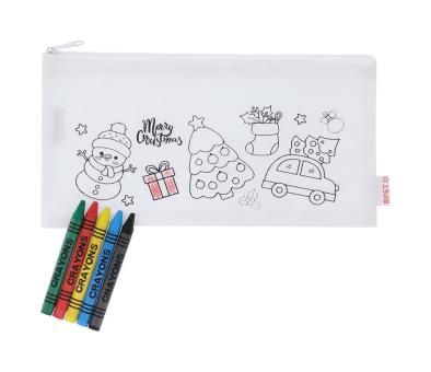 Flemenk colouring Christmas pencil case White