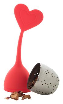 Jasmin tea infuser, heart Red