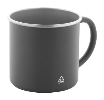 Hossa Tasse aus recyceltem Edelstahl Grau