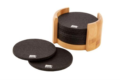 Chiang RPET coaster set, nature Nature,black