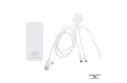 3199 | Xoopar Mr. Bio Powerbank and cable pack 7.000mAh White