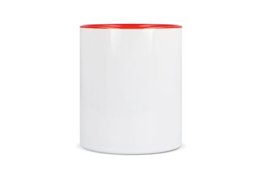 Mug subli Oslo colored inside & handle 300ml White/red