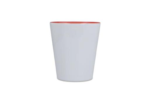 Mug subli Melbourne colored edge & handle 300ml White/red