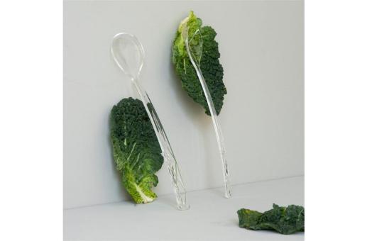 Sagaform Acryl picnic salad servers set of 2 Transparent