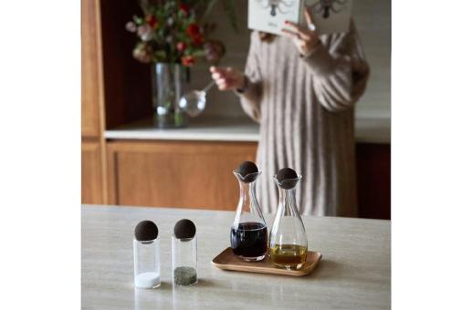 Sagaform Nature salt/pepper jars with cork stoppers 2 pcs. Transparent