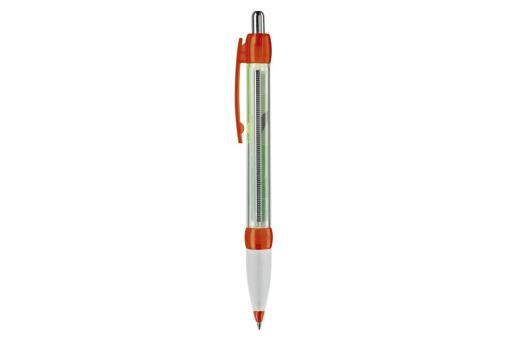 Banner-pen, grip transparent Transparent red