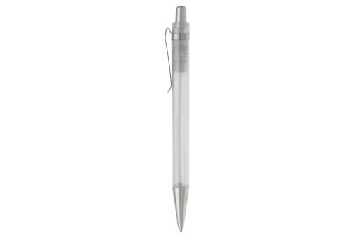 Ball pen Antarctica metal clip Transparent white