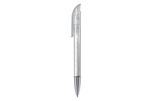 Ball pen Atlas transparent metal tip, white White,transparent