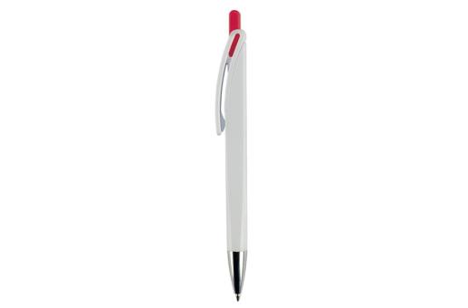 Ball pen Riva hardcolour White/red