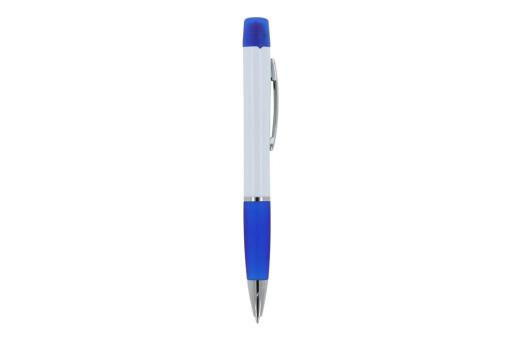 Ball pen Hawaii with tri-colour highlighter Blue/white