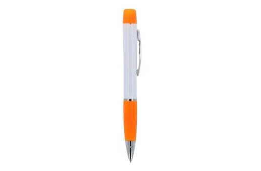 Ball pen Hawaii with tri-colour highlighter Orange/white