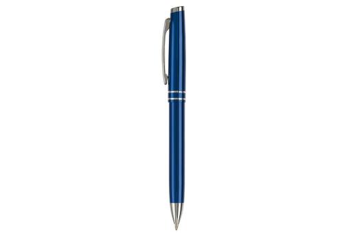 Pen set 2 stripes barrel metal Dark blue