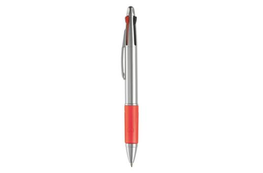 Ball pen 4 colours Silver/red