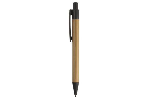 Kugelschreiber Bambus mit Weizenstroh Elementen Schwarz