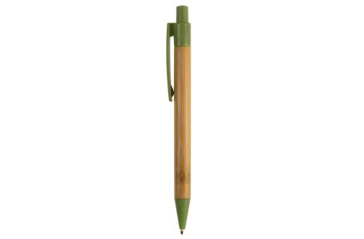 Ball pen bamboo with wheatstraw Green